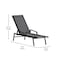Flash Furniture Black/Black Adjustable Chaise Lounge with Arms JJ-LC323-BLK-BLK-GG - alternate 3